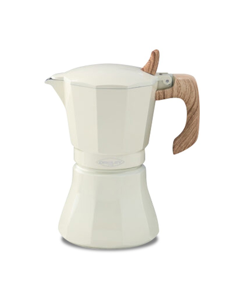 OROLEY PETRA ALUMINUM COFFEE MAKER (6 CUPS) CREAM COLORED