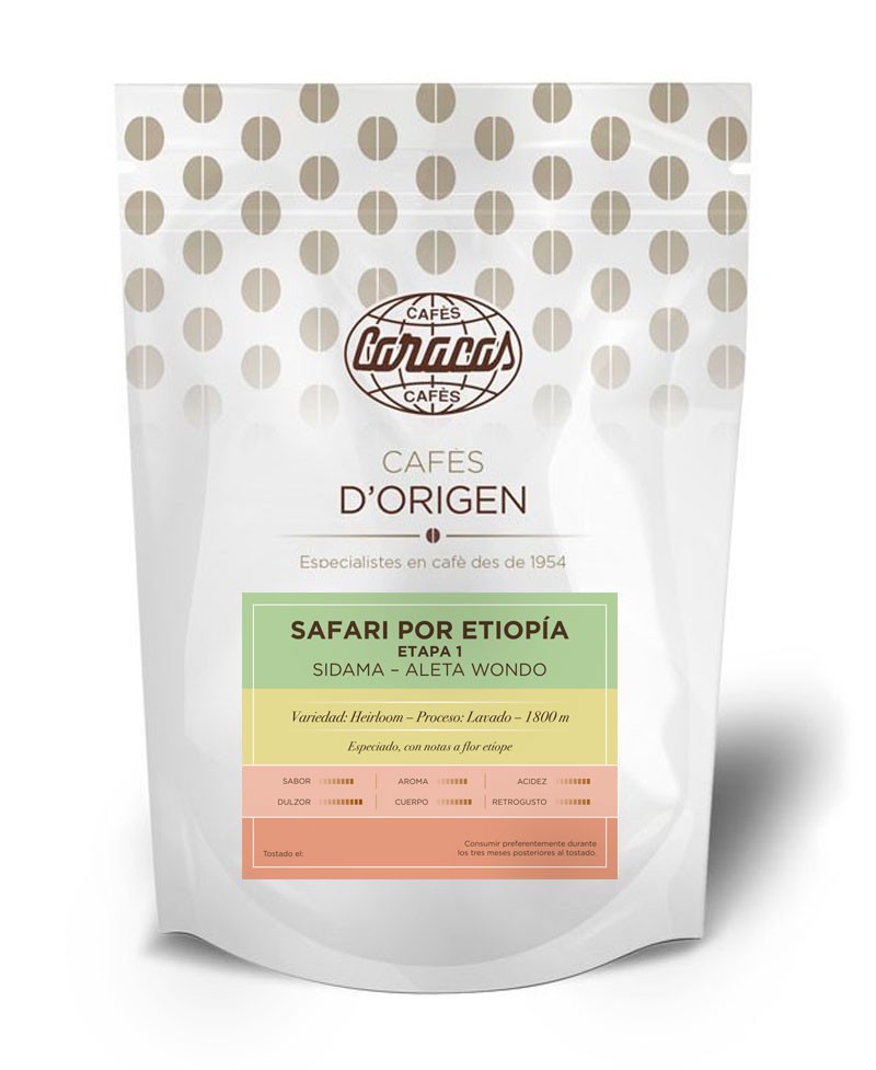 CAFÉ ORIGEN: ETIOPIA - Etapa 1 - SIDAMA - ALETA WONDO (250 GR) CAFÉ ORIGEN: ETIOPIA - Etapa 1 - SIDAMA - ALETA WONDO (250 GR)